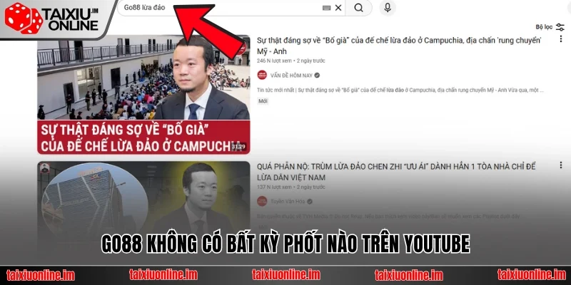 Không có bất kỳ bài phốt nào trên Youtube